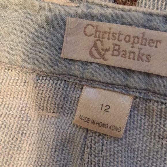 Christopher & Banks railroad print size 12 Jeans - Picture 3 of 7